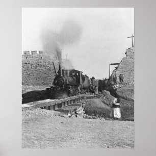 Affiche First train passing through the wall of Pékin