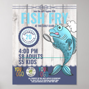Affiche Fish Fry fundraising flyer, fish fry Invitation