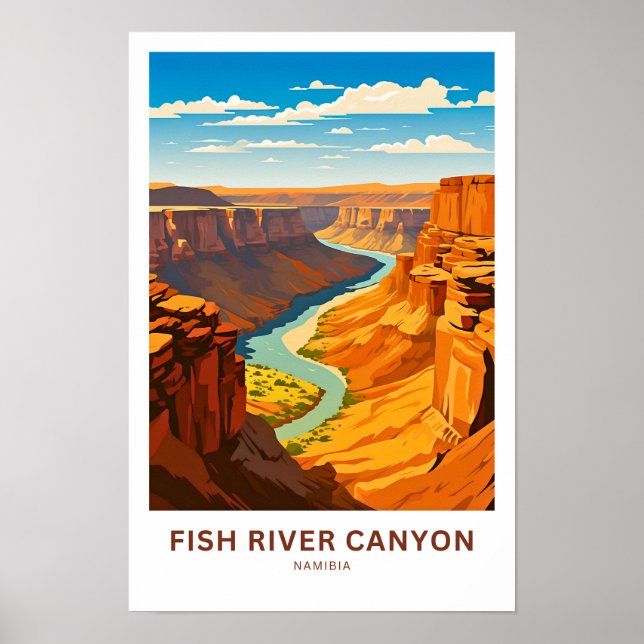 Affiche Fish River Canyon Namibie Travel Print (Devant)