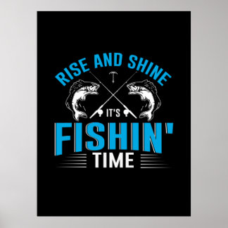Affiche Fisher Art Augmenter Et Briller Temps De Pêche