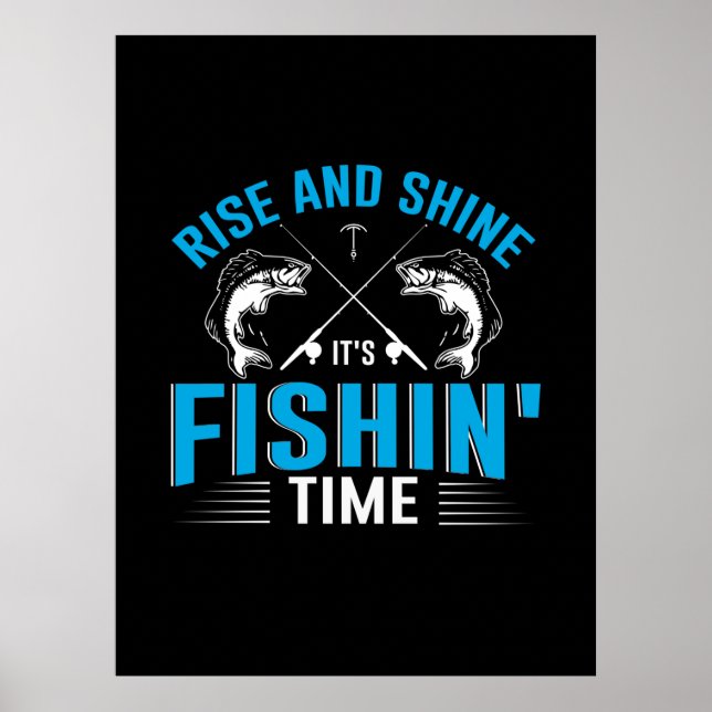 Affiche Fisher Art Augmenter Et Briller Temps De Pêche (Devant)