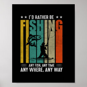 Affiche Fisher Je Préférerais Pêcher