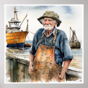 Affiche Fisherman - Archivage Art Imprimer