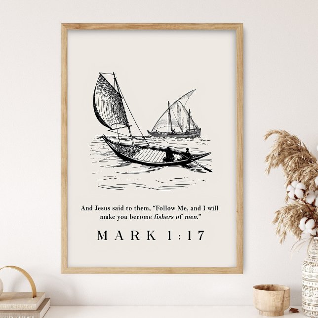 Affiche Fishers of Men, Art mural chrétien, Bible (Créateur téléchargé)