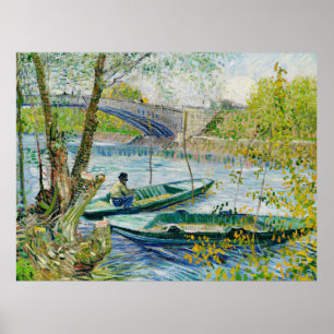 Affiche Fishing in Spring by Vincent van Gogh