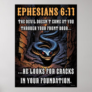 Affiche Fissures dans votre fondation Ephésiens 6:11