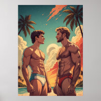 Fit boys sur la plage