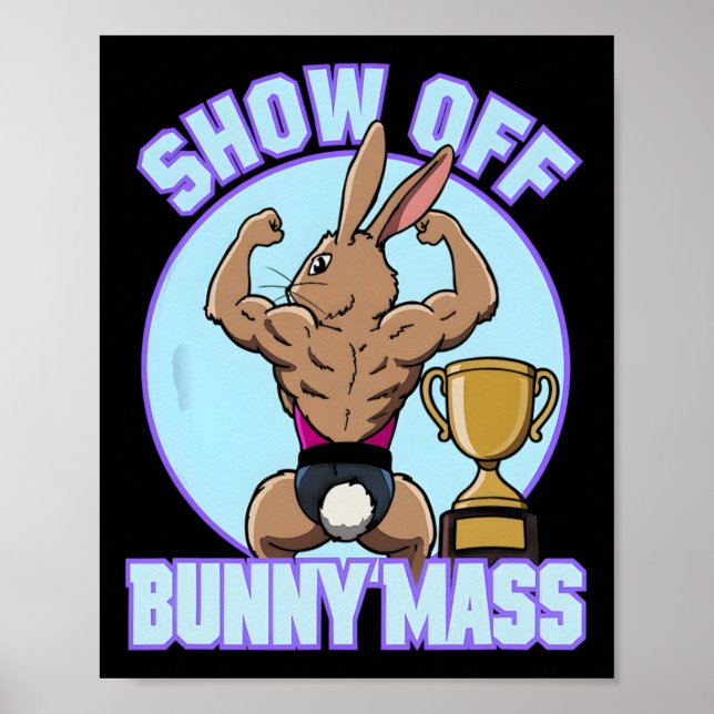 Affiche Fitness Bunny Bodybuilder Show Off Bunny M Funny R (Devant)