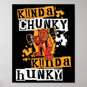 Affiche Fitness de gym Drôle Devil Uni Chunky-hunky W