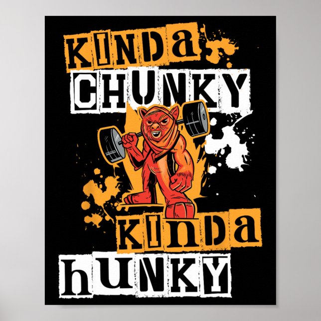 Affiche Fitness de gym Drôle Devil Uni Chunky-hunky W (Devant)