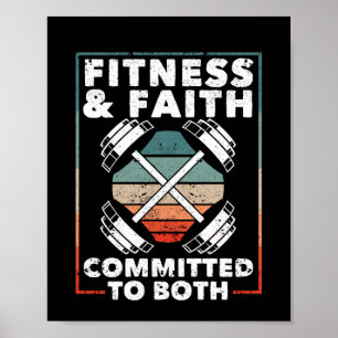 Affiche Fitness & Faith Engagé à la fois chrétien