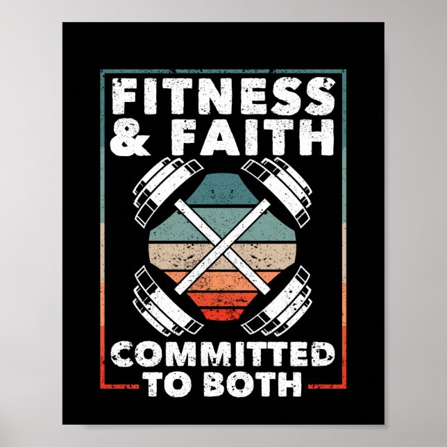 Affiche Fitness & Faith Engagée à la fois chrétienne (Devant)