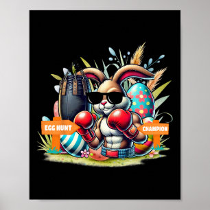 Affiche Fitness Gym entraînement Chasse aux oeufs Boxe Lap
