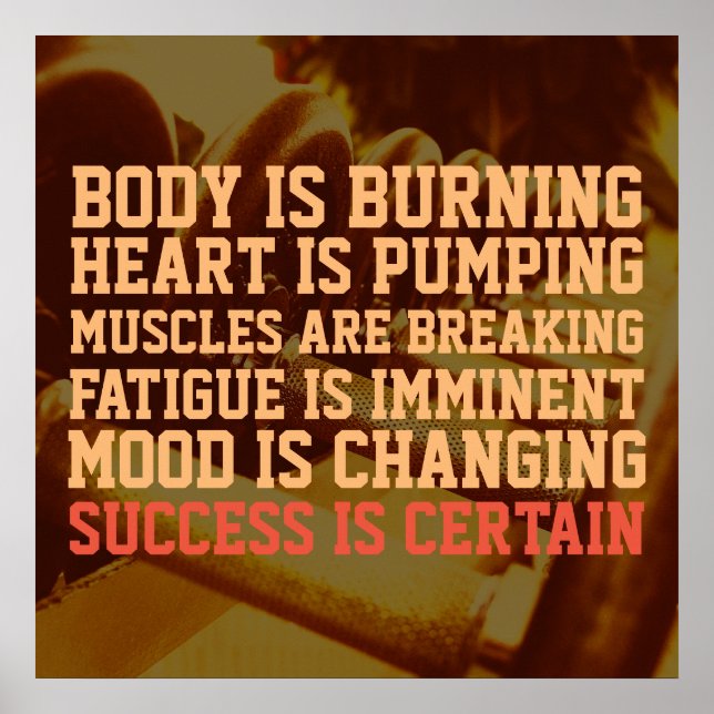 Affiche Fitness gym entraînement inspiration style couvert (Devant)