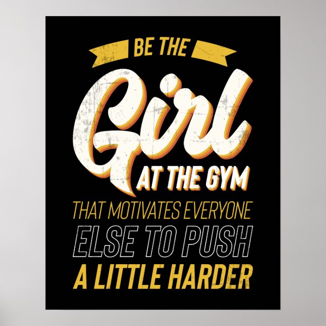 Affiche Fitness Gym Entraînement Motivation Femmes (Devant)