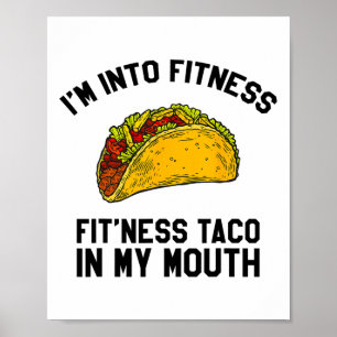 Affiche Fitness Mens Taco Funny Gym Mexicain Pour Taco Lov