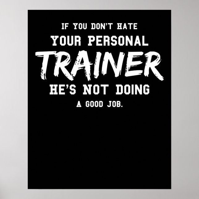 Affiche Fitness Personal Trainer Gym Motivation (Devant)