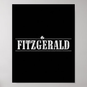 Affiche Fitzgerald Irish Nom Jour de la Saint Patrick Fami