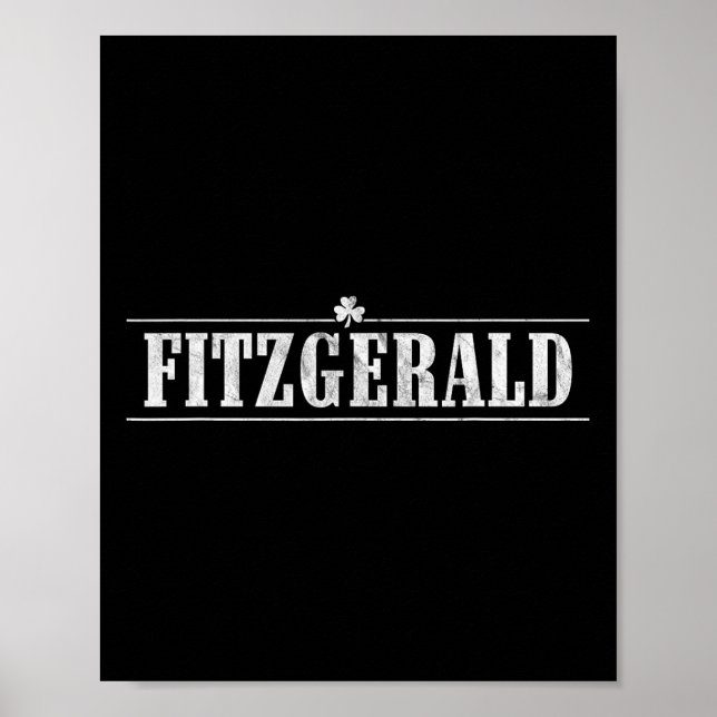 Affiche Fitzgerald Irish Nom Jour de la Saint Patrick Fami (Devant)