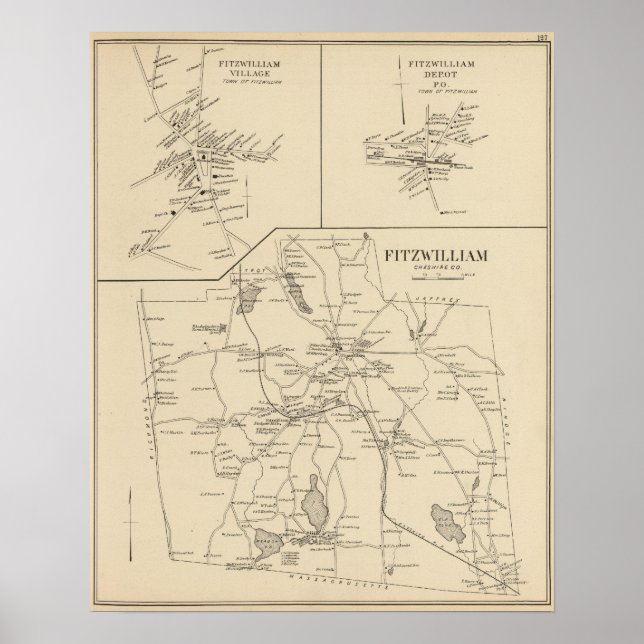 Affiche Fitzwilliam, Cheshire Co (Devant)