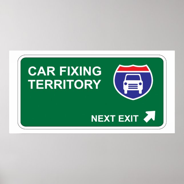Affiche Fixation de la voiture à la sortie suivante (Devant)