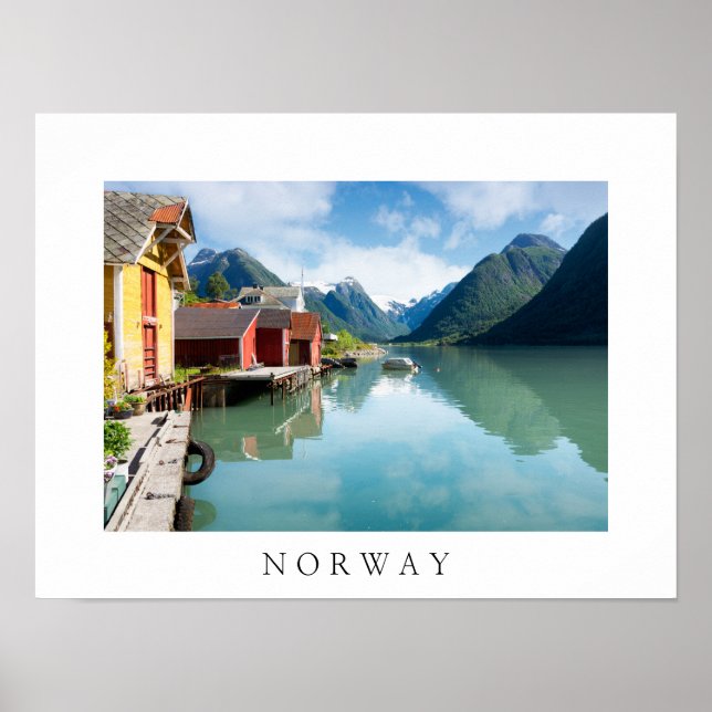 Affiche Fjaerpayfjord paysage de fjord en Norvège (Devant)