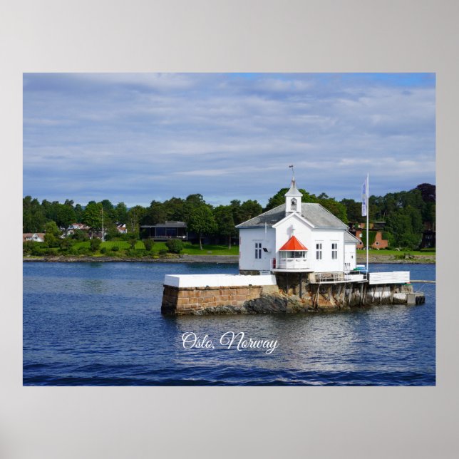 Affiche fjord d'Oslo, Norvège (Devant)