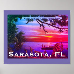 Affiche FL Beach Sunset - Gulf of Mexico
