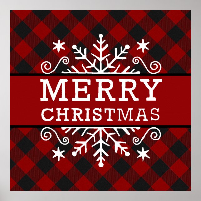 Affiche Flacon de neige Plaid Joyeux Noël (Devant)