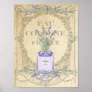 Affiche Flacon de parfum à la lavande française