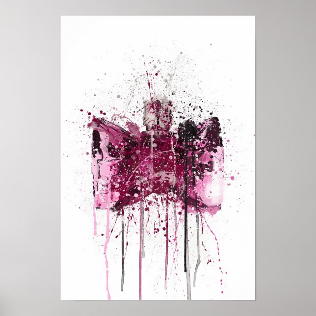Affiche Flacon de parfum 'Bow' Cadeau de Noël (Devant)