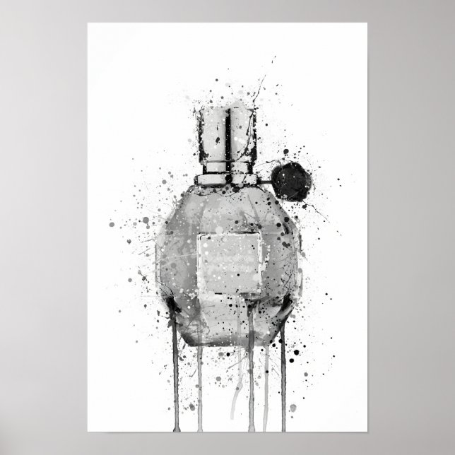 Affiche Flacon de parfum 'Miss Mauve' pour Noël (Devant)