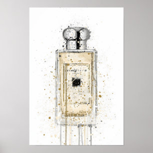 Affiche Flacon de parfum 'Pale Gold' pour Noël