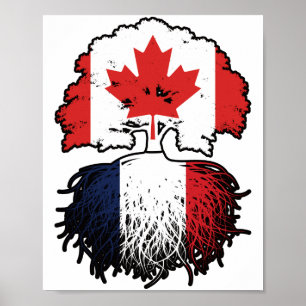 Affiche Flag des Trois Canadiens Canada