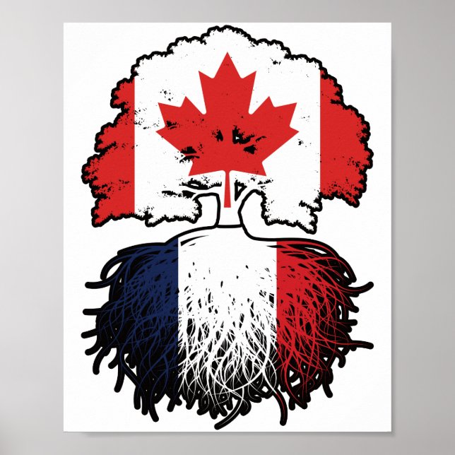 Affiche Flag des Trois Canadiens Canada (Devant)