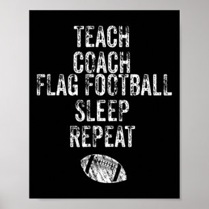 Affiche Flag Football Enseignant Funny Sports Team