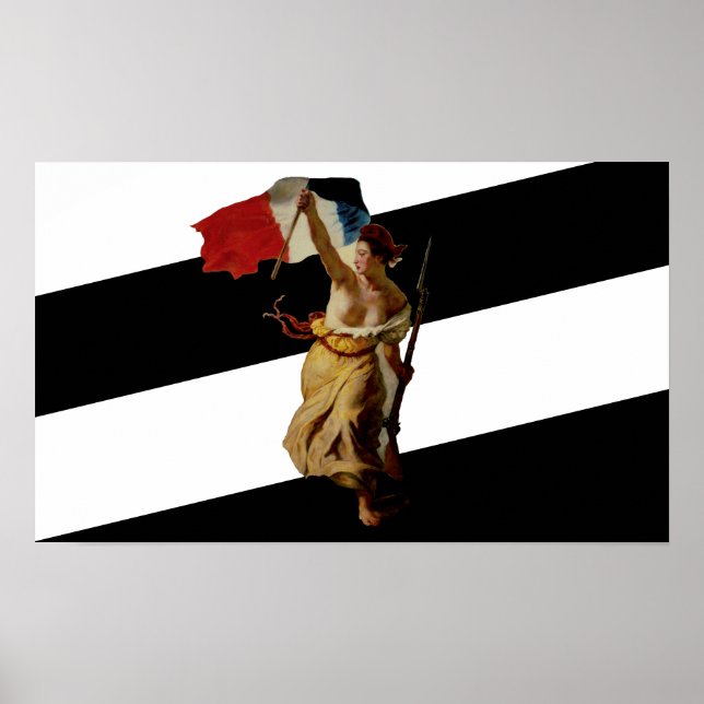 Affiche flag mix drapeau Liberty Leading the People (Devant)