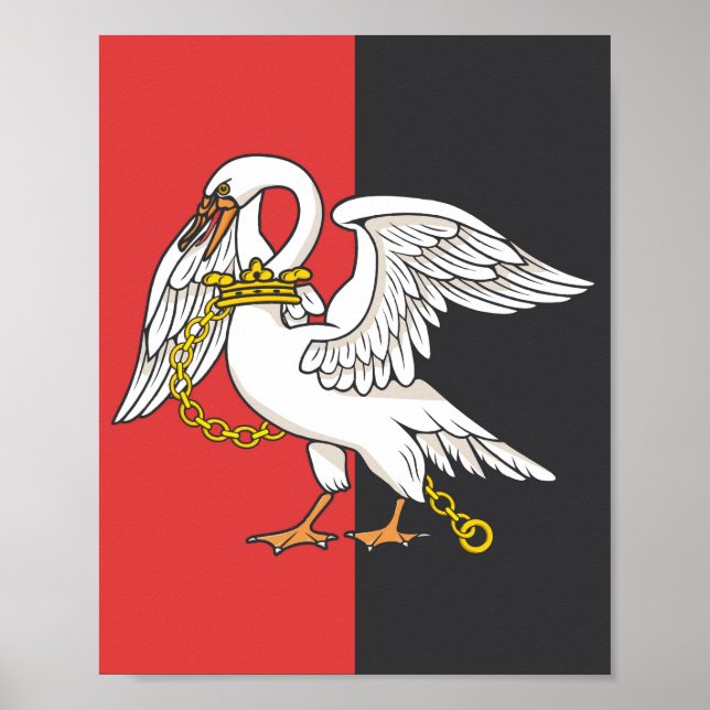 Affiche Flag of Buckinghamshire (UK county) (Devant)