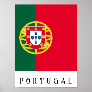 Affiche Flag of Portugal for Day of Portugal holiday