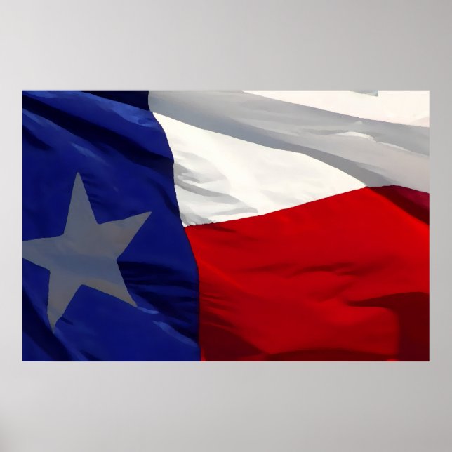 Affiche Flag of Texas Pop Art (Devant)