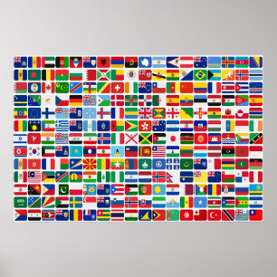 Affiche Flags de la nation World All Countries