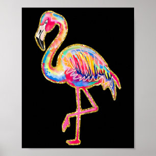 Affiche Flamant d'été Tropical Hawaï Plage Vacances d'été