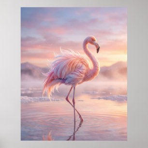 Affiche Flamant Guimauve