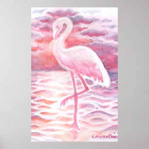 Affiche Flamant rose