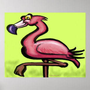 Affiche Flamant rose