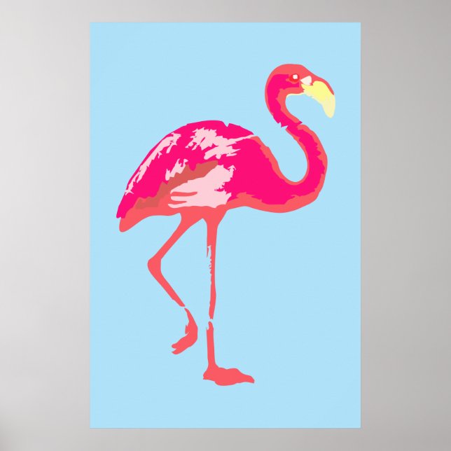 Affiche Flamant rose (Devant)