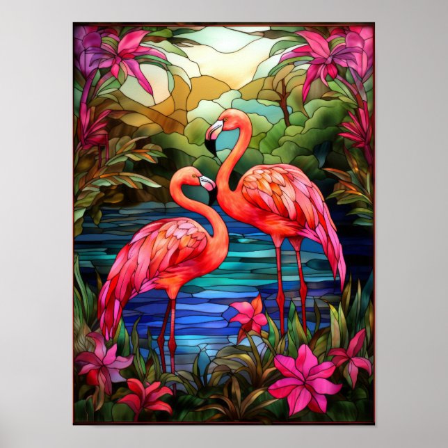 Affiche Flamant rose (Devant)