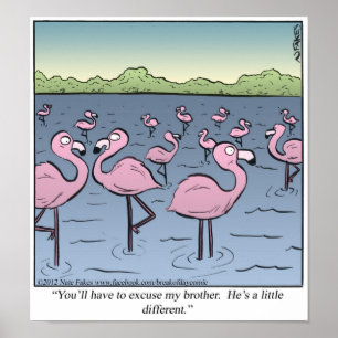 Affiche Flamant rose Brother