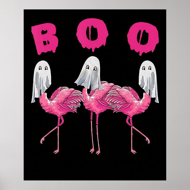 Affiche Flamant rose | Costume Halloween Flamant rose Fant (Devant)