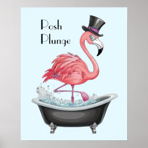Affiche Flamant rose de dessin